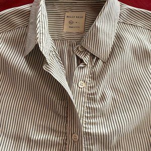 Billy Reid silk striped button down shirt